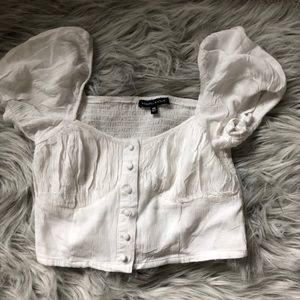 Dainty puff sleeve Kendall & Kylie top